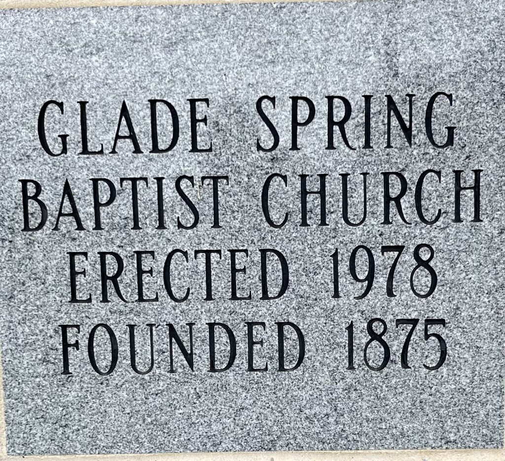 First Visit Glade Spring Baptist Church